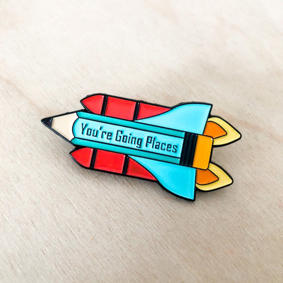 You're Going Places Enamel Pin The Thinktank, Growing Thinkers